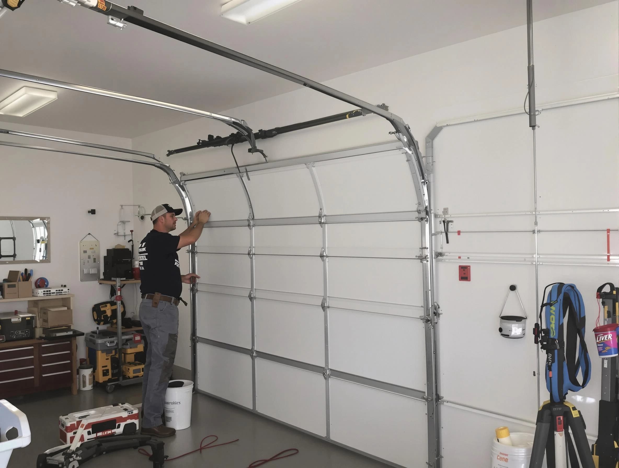 Duluth Garage Door Repair team installing new garage door in Duluth
