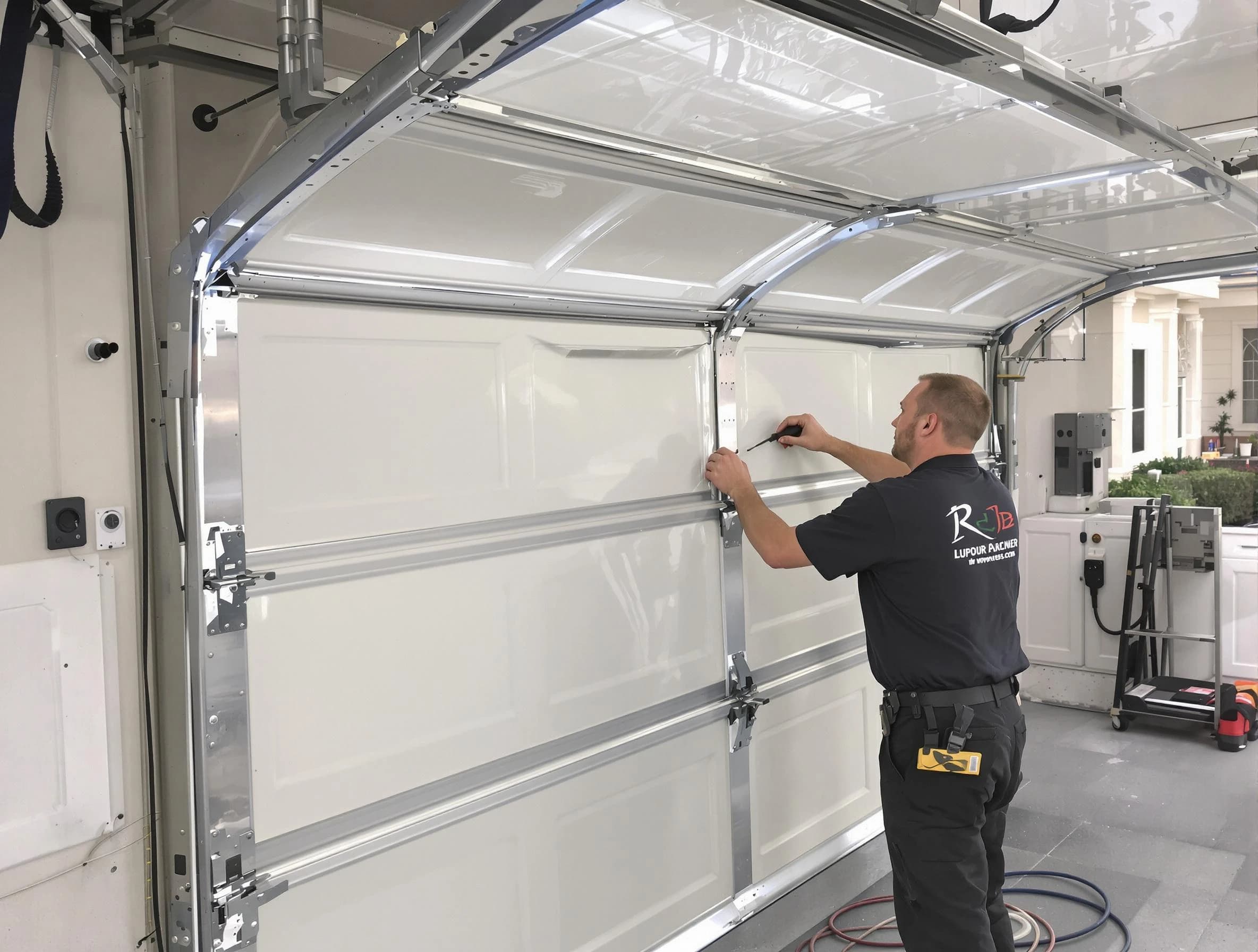 Duluth Garage Door Repair professional performing panel repair in Duluth