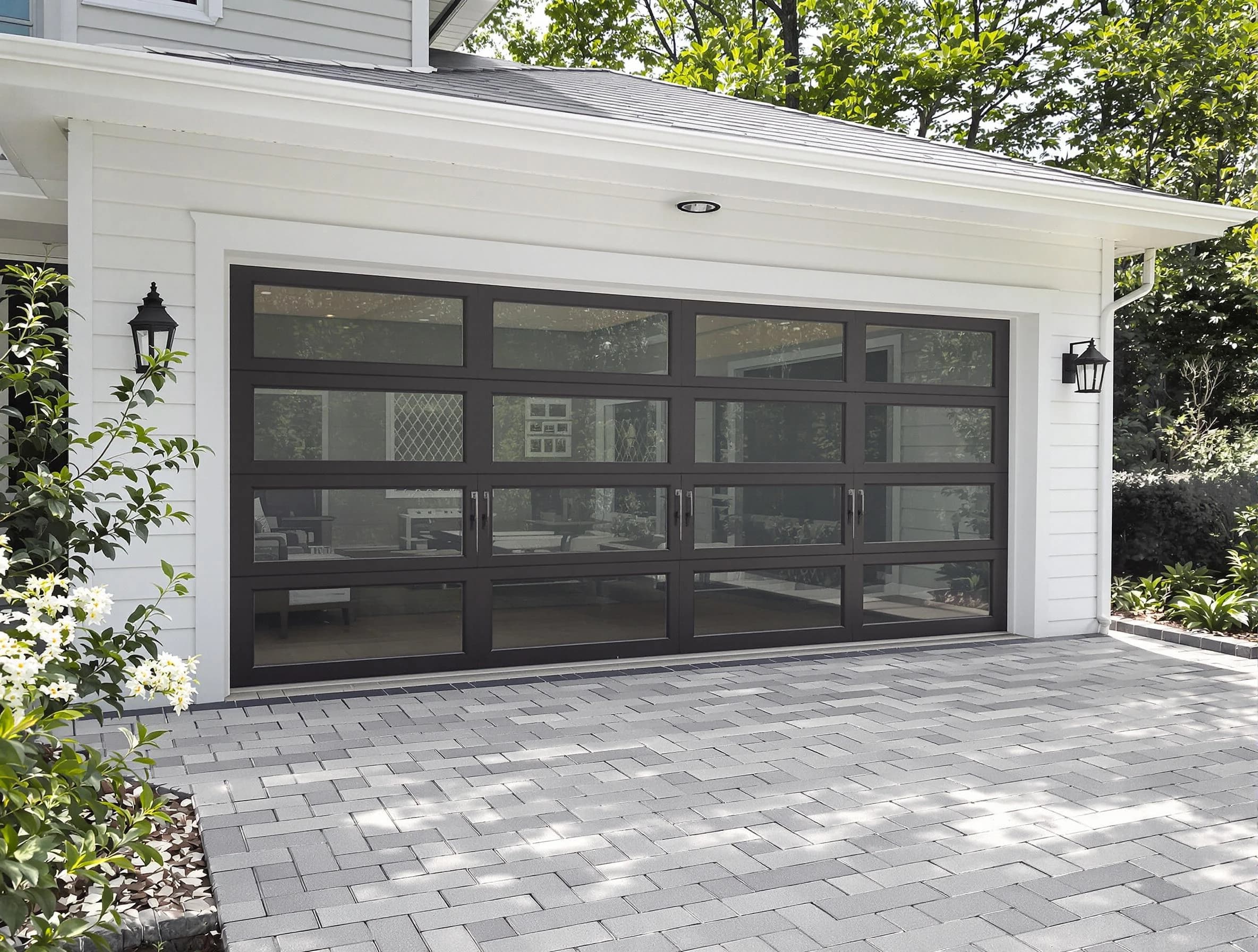Duluth Garage Door Repair design specialist presenting custom garage door options to Duluth homeowner