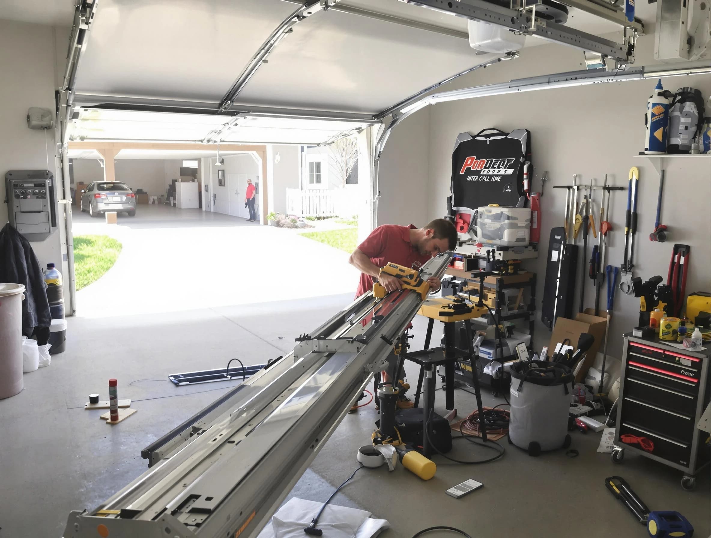 Duluth Garage Door Repair expert performing track repair in Duluth